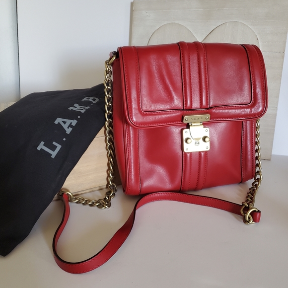 L.A.M.B. Handbags - L.A.M.B. Vintage Gen Leather Crossbody Handbag